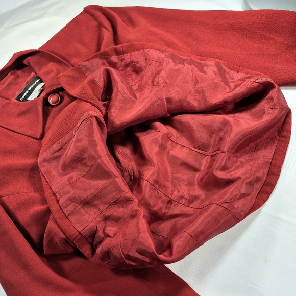 Vintage Donna Morgan Red Skirt Suit Set Business Career Casual Size 10 - Picture 6 of 16